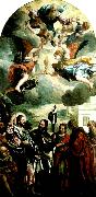Paolo  Veronese christ with zebedee's wife and sons USA oil painting artist